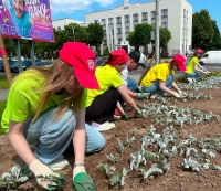 Областной проект БРСМ на лучшую цветочную клумбу «Цвети, Великий май! Символ Победы в цветах»